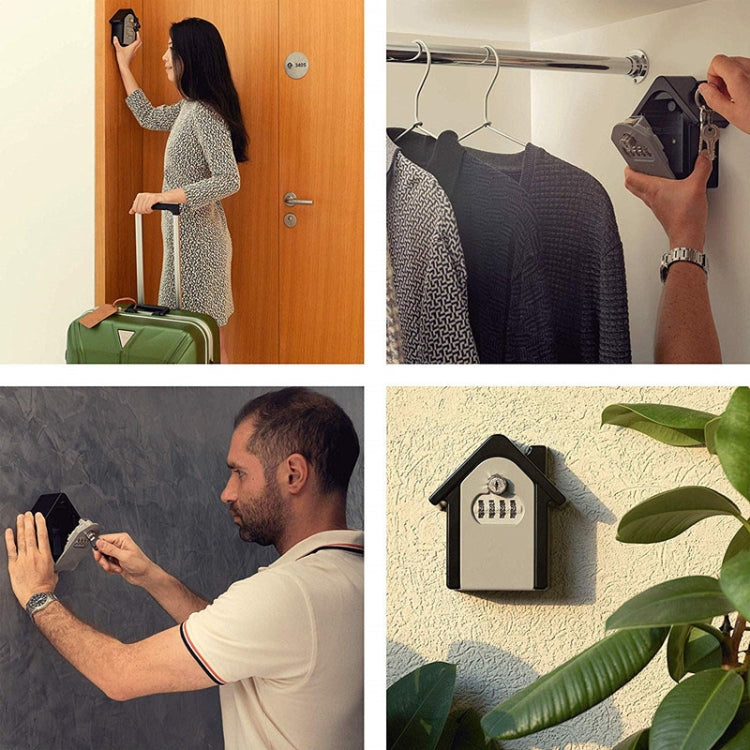 Hut Shape Password Lock Storage Box Security Box Wall Cabinet Safety Box, with 1 Key Hut Shape Password Lock Storage Box Security Box Wall Cabinet Safety Box, with 1 Key